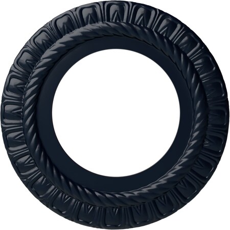 Ekena Millwork Claremont Ceiling Medallion (Fits Canopies up to 7"), 10 5/8"OD x 5 3/4"ID x 1/2"P, Midnight Dream CM10CLMDF